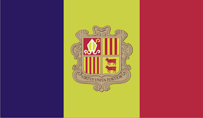 Gambar Bendera Negara Andorra