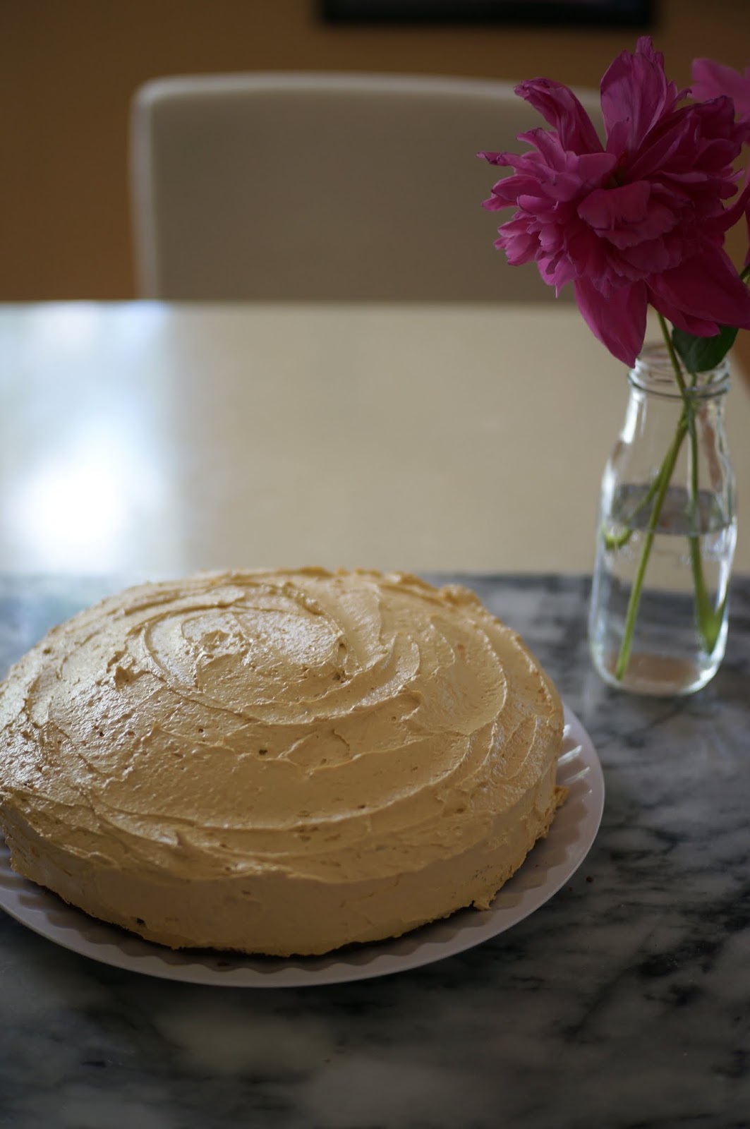 Black Tea Cake with Salted Honey Buttercream