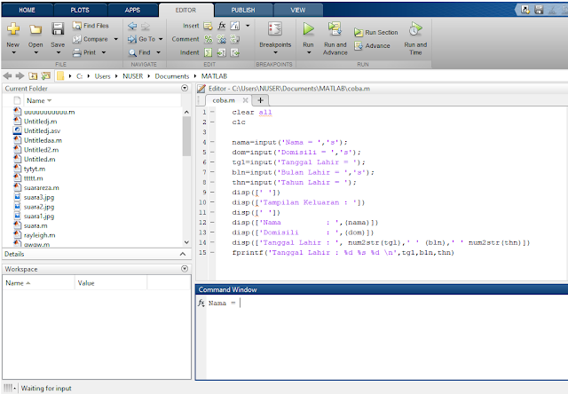 Input dan Output Data Pada Matlab - Browsinau