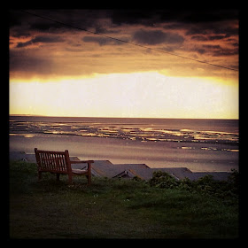 sunset, stormy sunset, beach sunset, Birchington, minnis bay