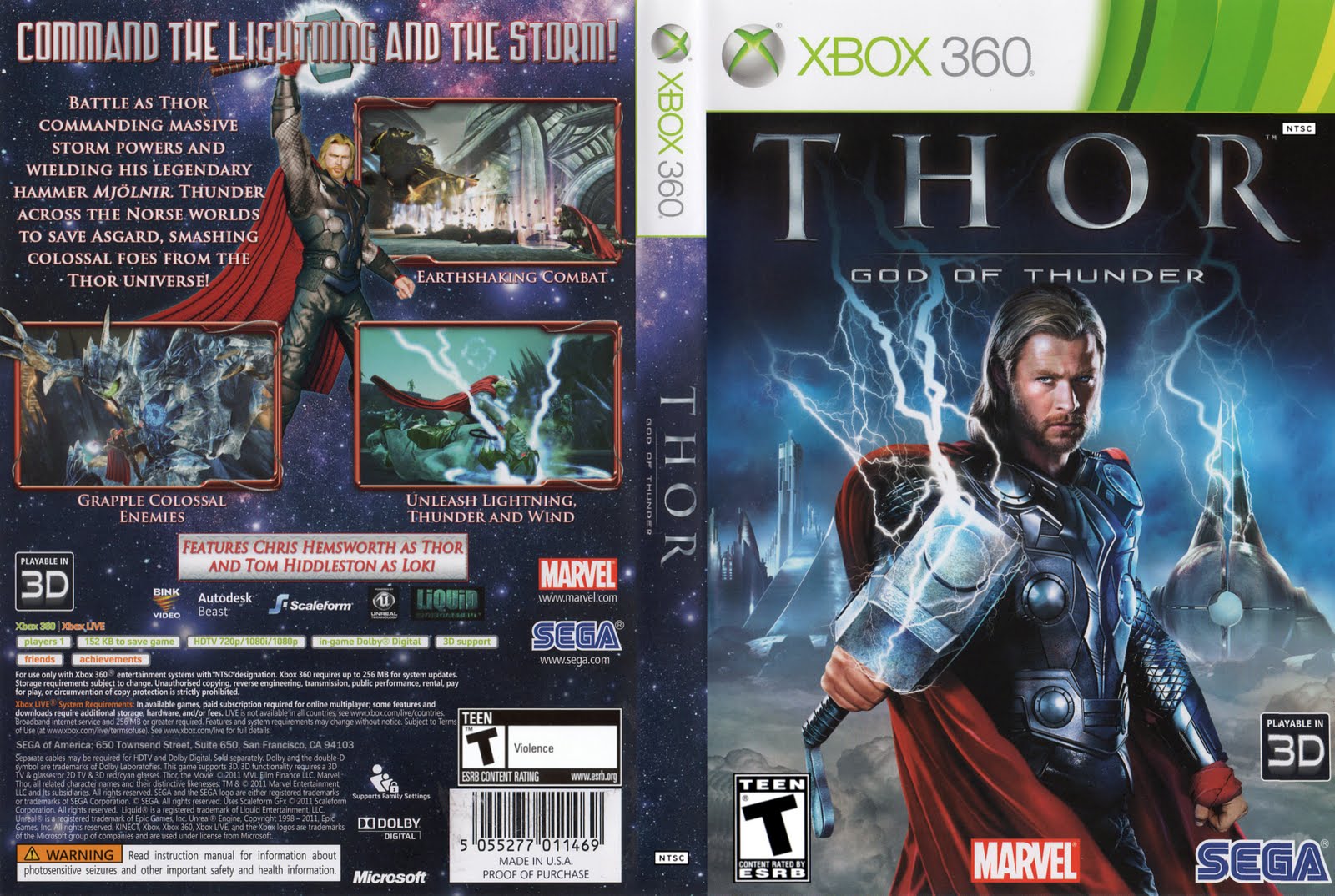 Games Covers: Thor God Of Thunder - Xbox 360