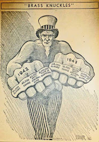 Uncle Sam Brass Knuckles cartoon, 14 January 1942 worldwartwo.filminspector.com