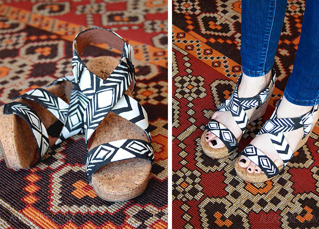 fashion friday- tribal painted sandals - SugarSkul