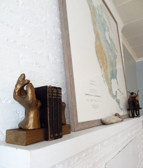 DIY DECOR Faux Bronze Hand Bookends Revamp Homegoods