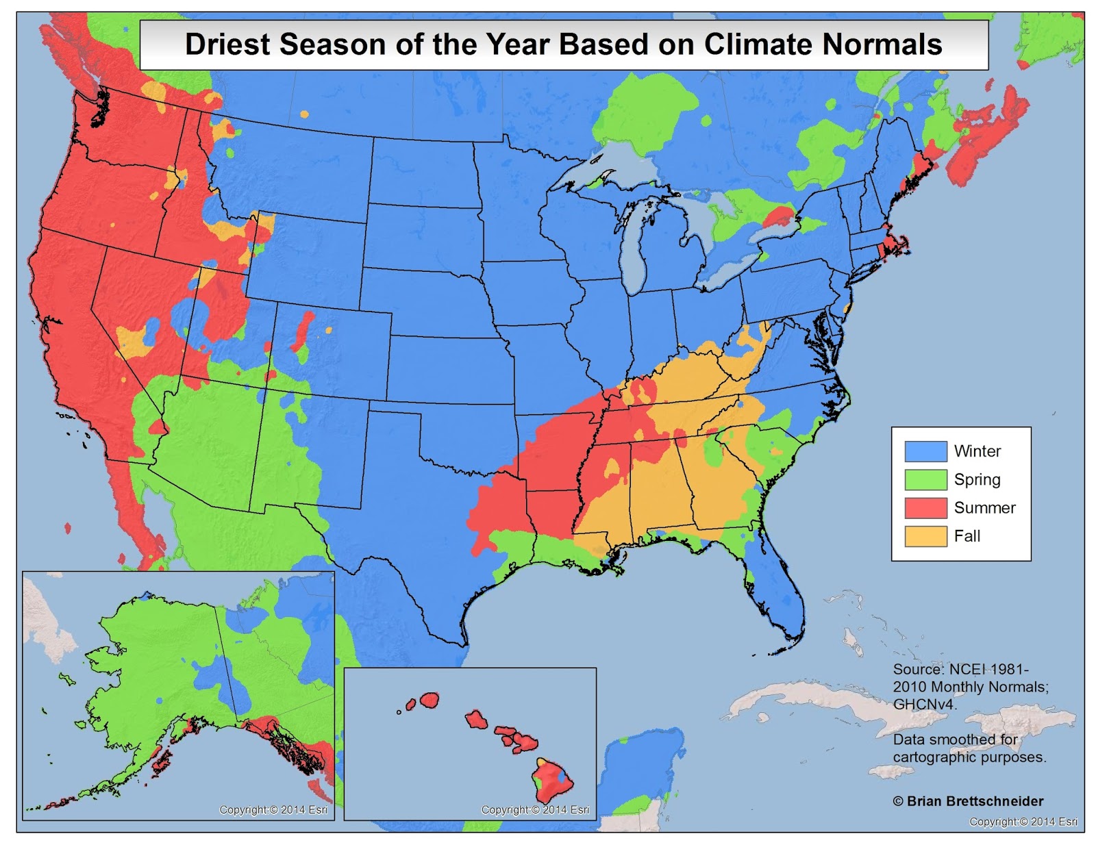 Brian B's Climate Blog Wettest and Driest Months / Seasons