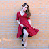 Delores Swing Dress Red