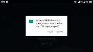 izinkan ppsspp untuk mengakses media