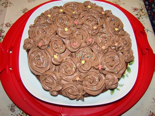 Tort simplu fara oua, cu crema de ciocolata