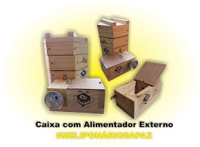 Caixa com alimentador externo