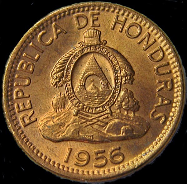 Monedas de México y el Mundo Honduras 2 Centavos de Lempira de 1956