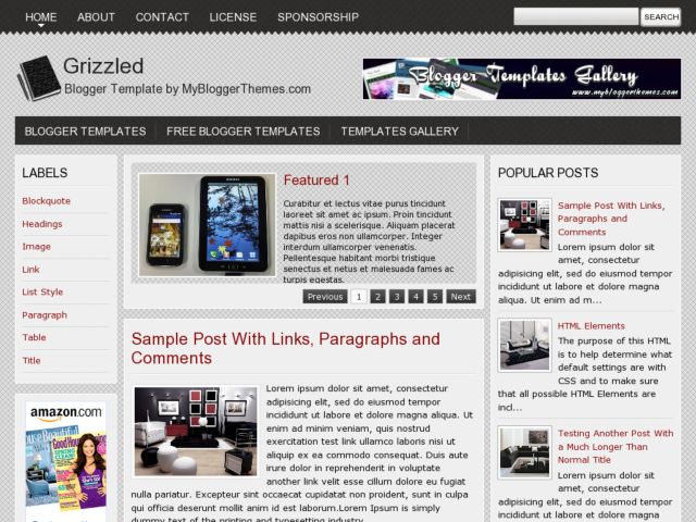 Grizzled Blogger Template