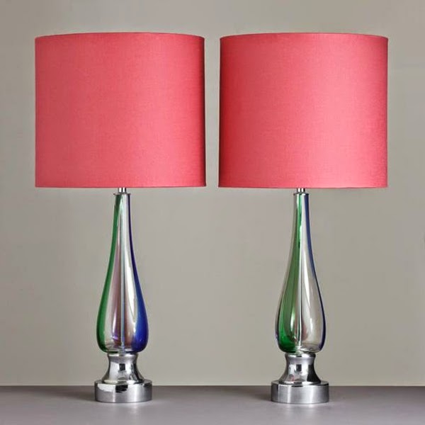 Beautiful colored table lamps!