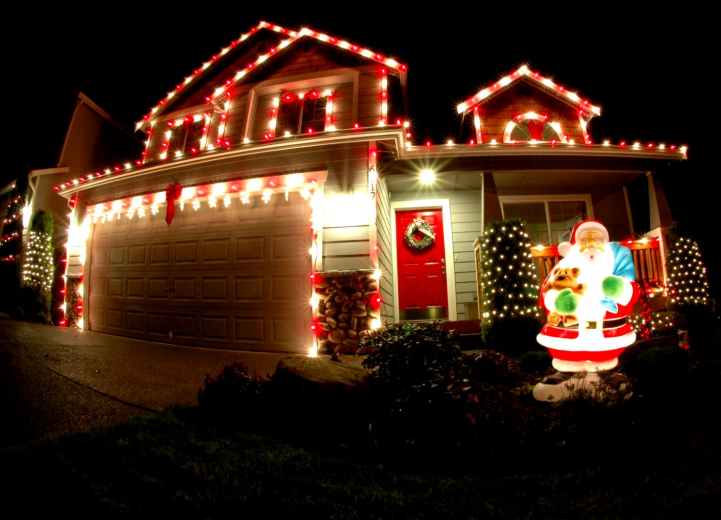 Christmas Light House | Best Wallpaper HD