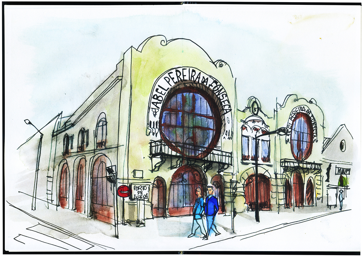 Urban Sketchers Portugal Lisboa Oriental com Lapin