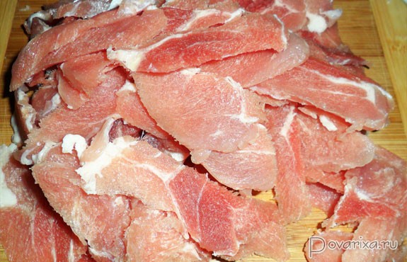 Моя кулинария: Строганина из мяса