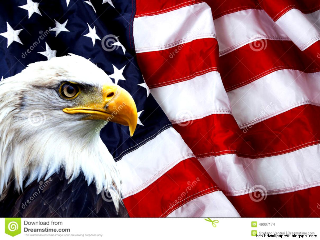 Proud Saluting Male Army Soldier On American Flag Background Stock