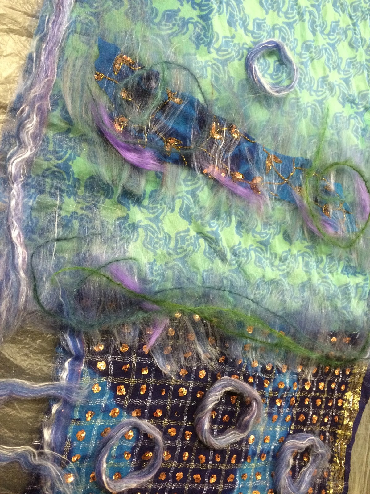 chris liszak felt artist felting tutorial joining pieces of silk