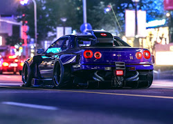 Nissan Skyline Gtr R34 Blue Wallpaper Iphone