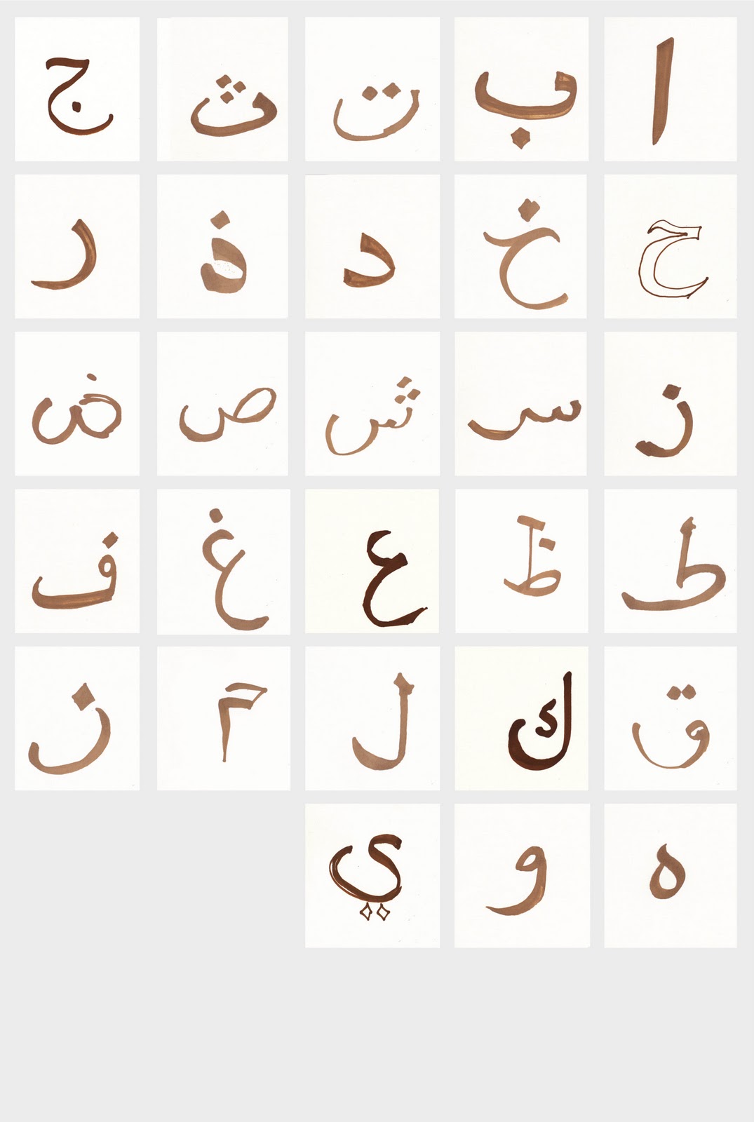 Out of Area II My type sheets