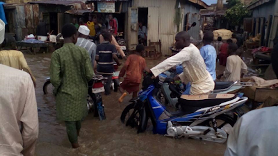 1a1a Photos:: Floods takes over some roads in Kano