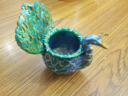 shilpkar pot decoration peacock matka painting diy glitters method