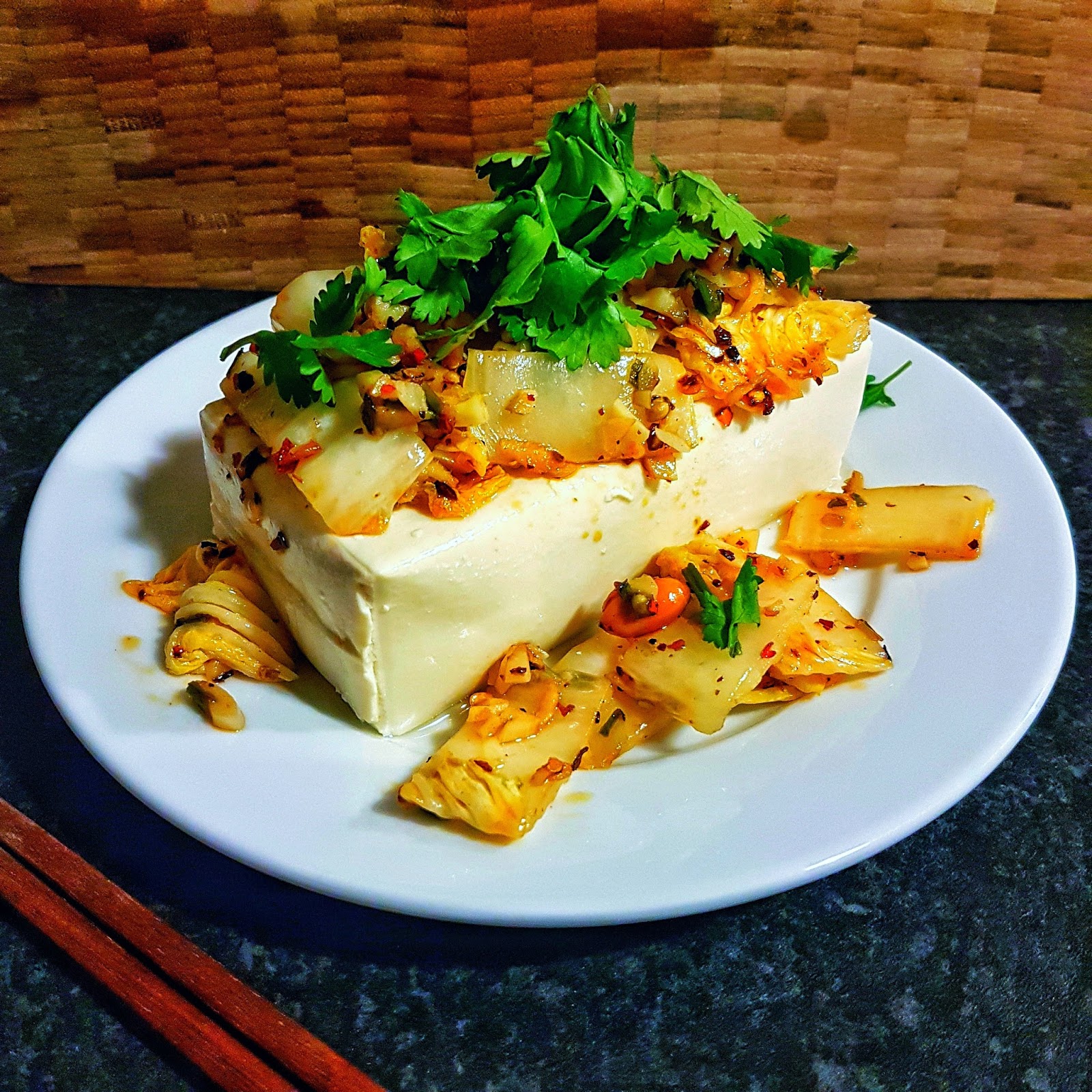 Silken Tofu with SichuanSpicy Cabbage Recipe