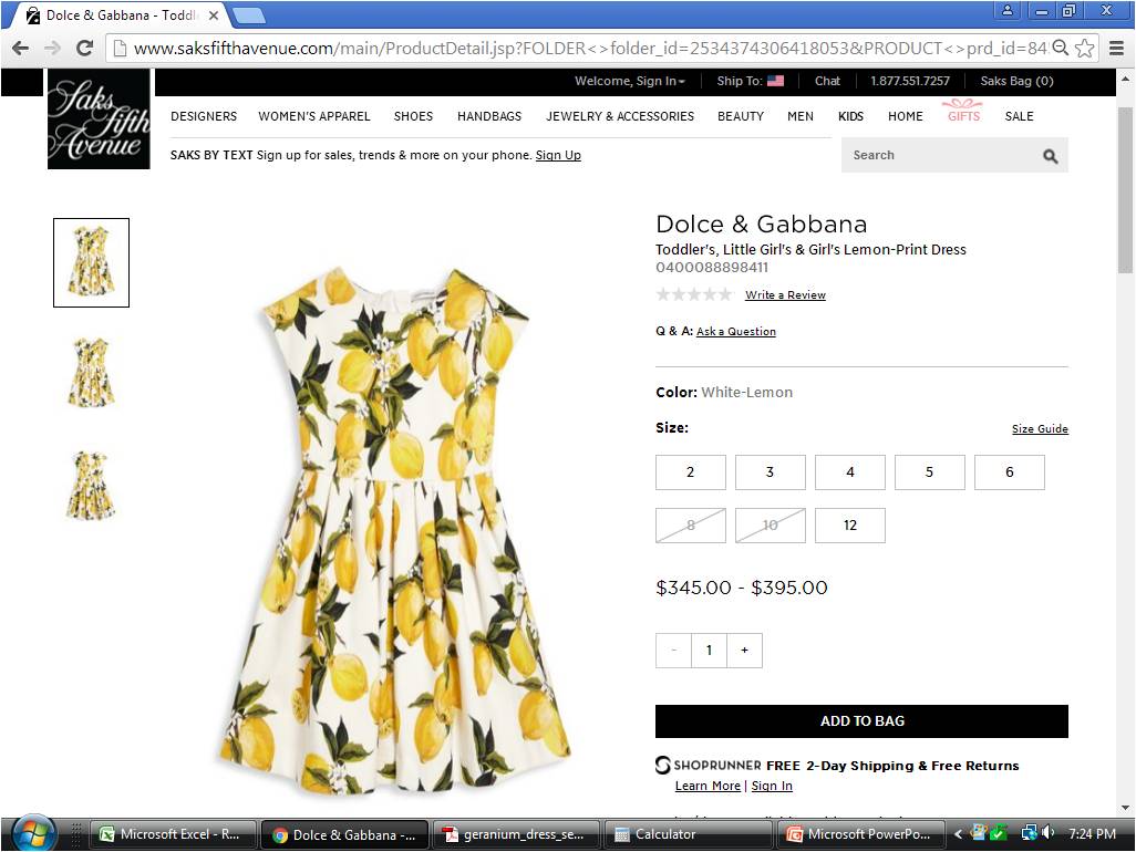 Maybe Say Yes: Dolce & Gabbana Lemon Dress Knock-Off