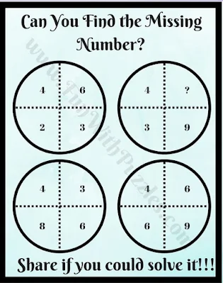 Tricky Maths Picture Puzzle to find the missing Number