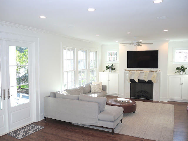 adding fireplace and windows family room transitional remodel renovation