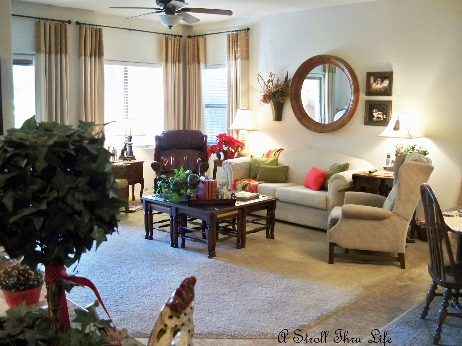 Family Room Done - After Christmas Decorating