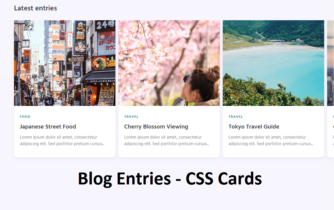 Blog Entries - CSS Cards