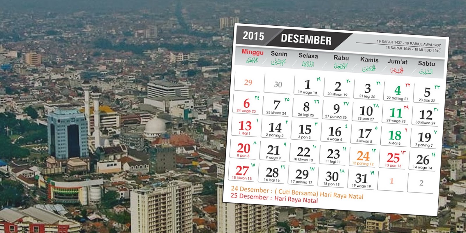 jadwal event Bandung Desember 2015