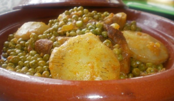 Tagine with artichokes and peas recipe