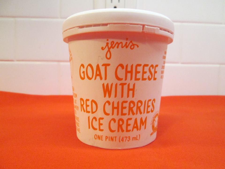David's Ice Cream Reviews Jeni's Goat Cheese with Red Cherries
