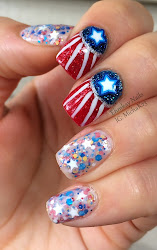 nail july 4th fourth glitter nails tutorials rhinestones styletic hative gradient