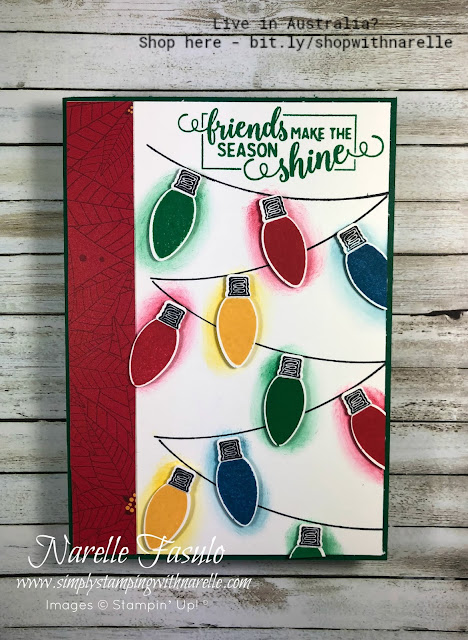 Make a stunning Christmas card like this using our great stamp and punch bundle called Making Christmas Bright. See it here - http://bit.ly/MakingChristmasBrightBundle