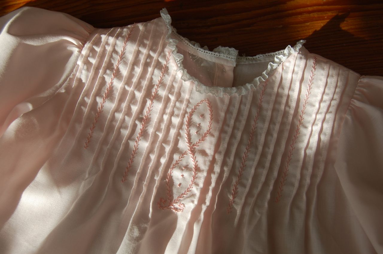 The Old Fashioned Baby Sewing Room: A Friend Makes a Pink Daygown