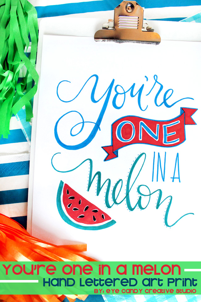 Eye Candy Creative Studio ART PRINT You're One in a Melon