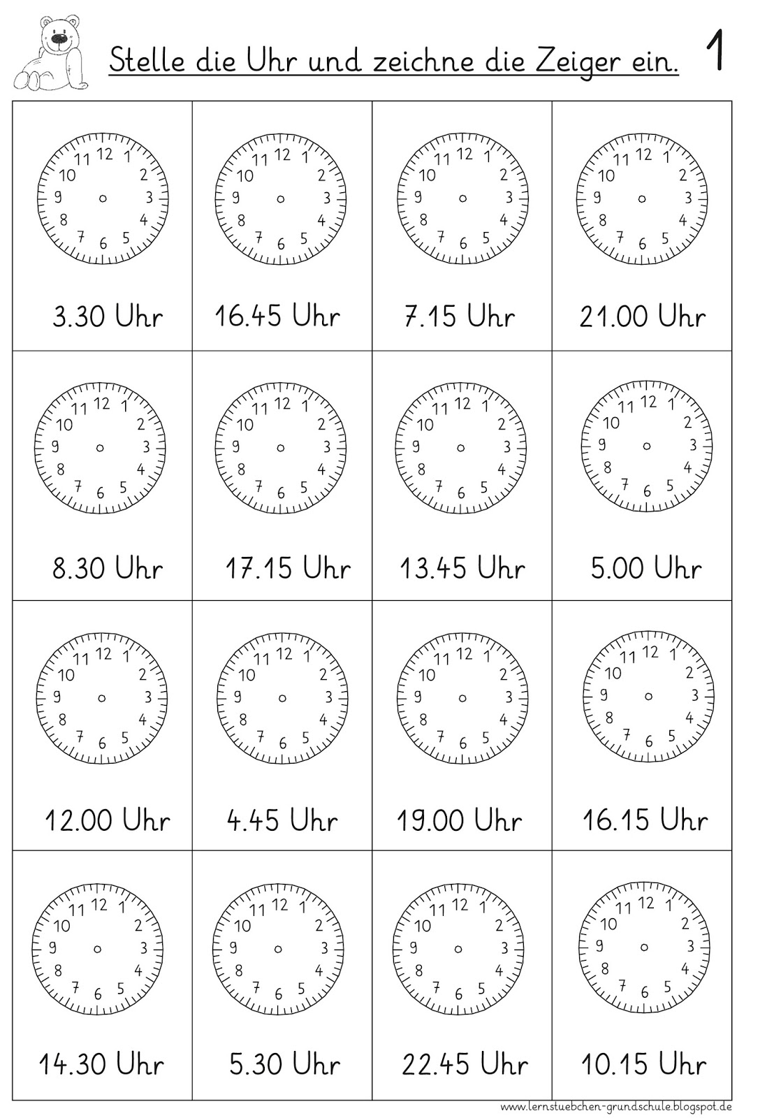 Lernstübchen: vorgegebene Uhrzeiten einstellen (6)