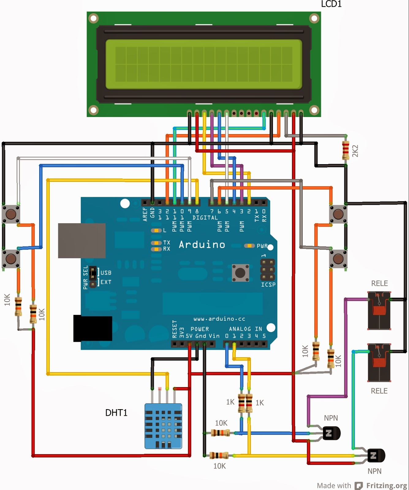 Arduino Termostato Igrostato Regolabile Con Display Danielealberti It