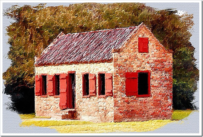 brick house picture edited using Artista Oil