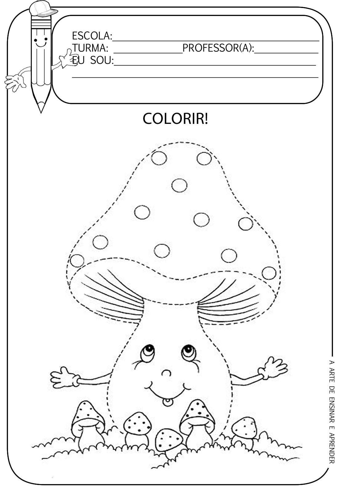Atividades com desenhos para colorir - A Arte de Ensinar e Aprender
