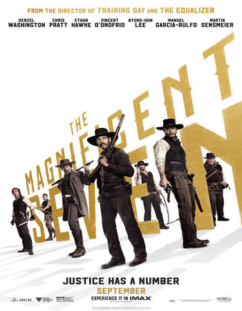 Poster Of The Magnificent Seven 2016 English 700MB HDCAM x264 Free Download Watch Online downloadhub.in