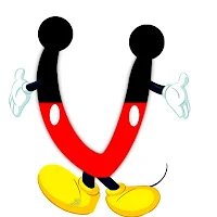 Original alfabeto inspirado en Mickey Mouse V.