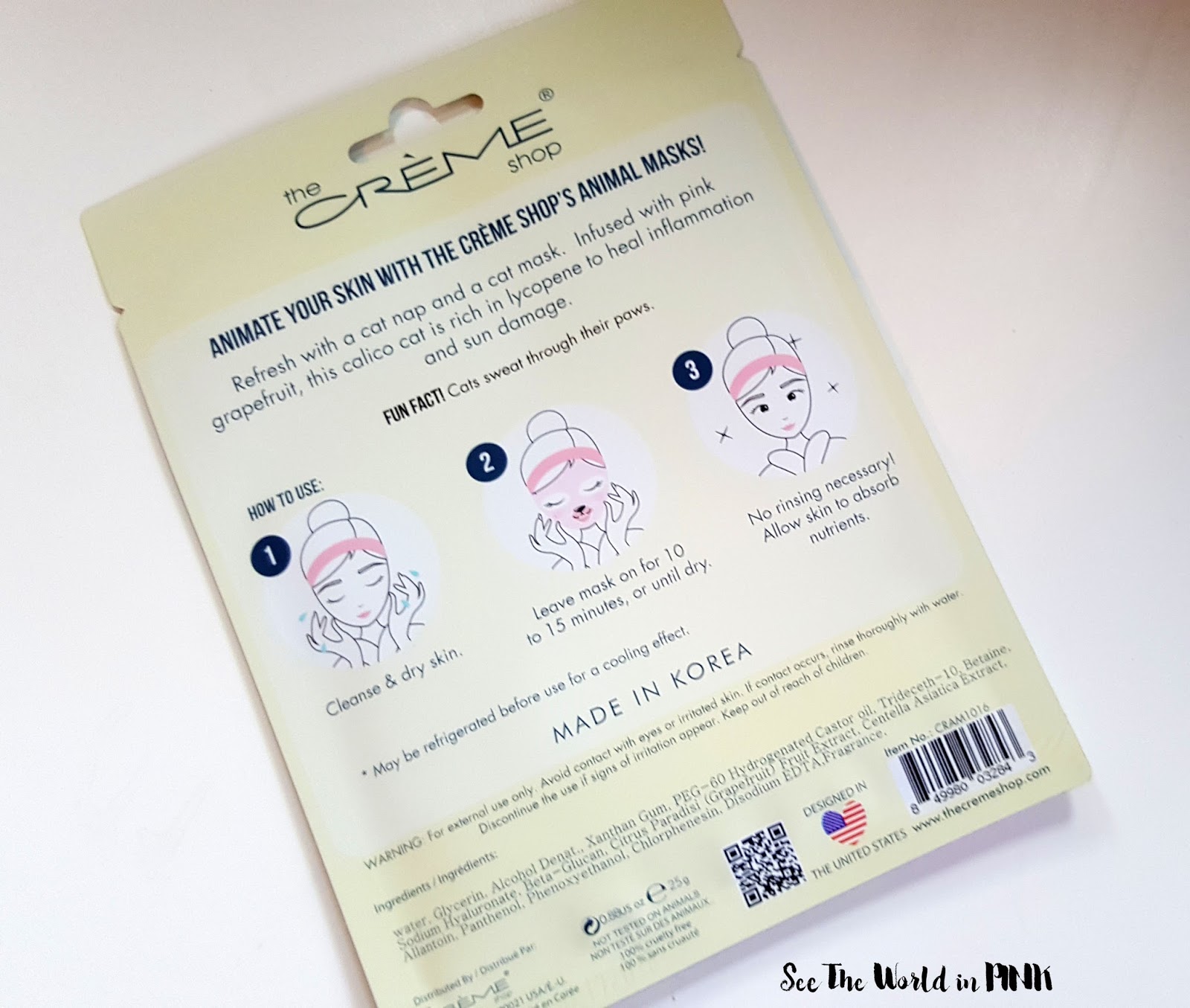 The Creme Shop Calm Down, Skin! Kitty Face Mask Review