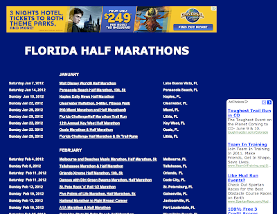FLORIDA HALF MARATHONS BLOG