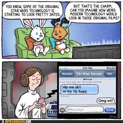 princess leia texting obi wan kenobi you're my only hope