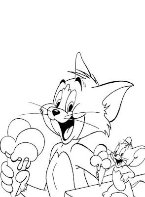 Gambar Mewarnai Tom and Jerry - 3