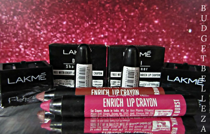 Lakme Enrich Lip Crayon in Cinnamon Brown and Pink Burst Review, Price