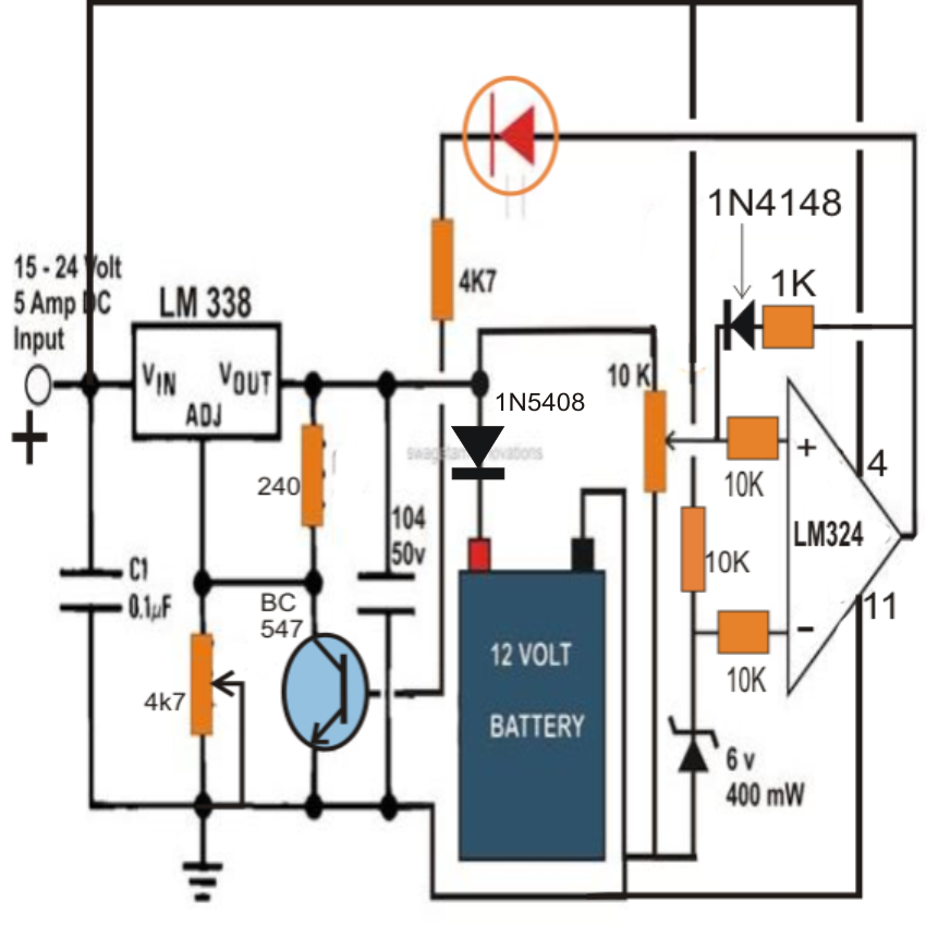 How to Build an Automatic 6 volt, 12 volt, 24 volt Lead Acid Battery ...